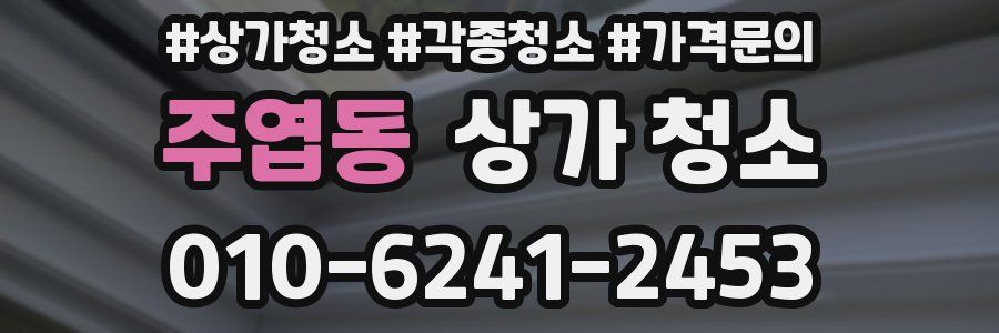 주엽동 상가 청소