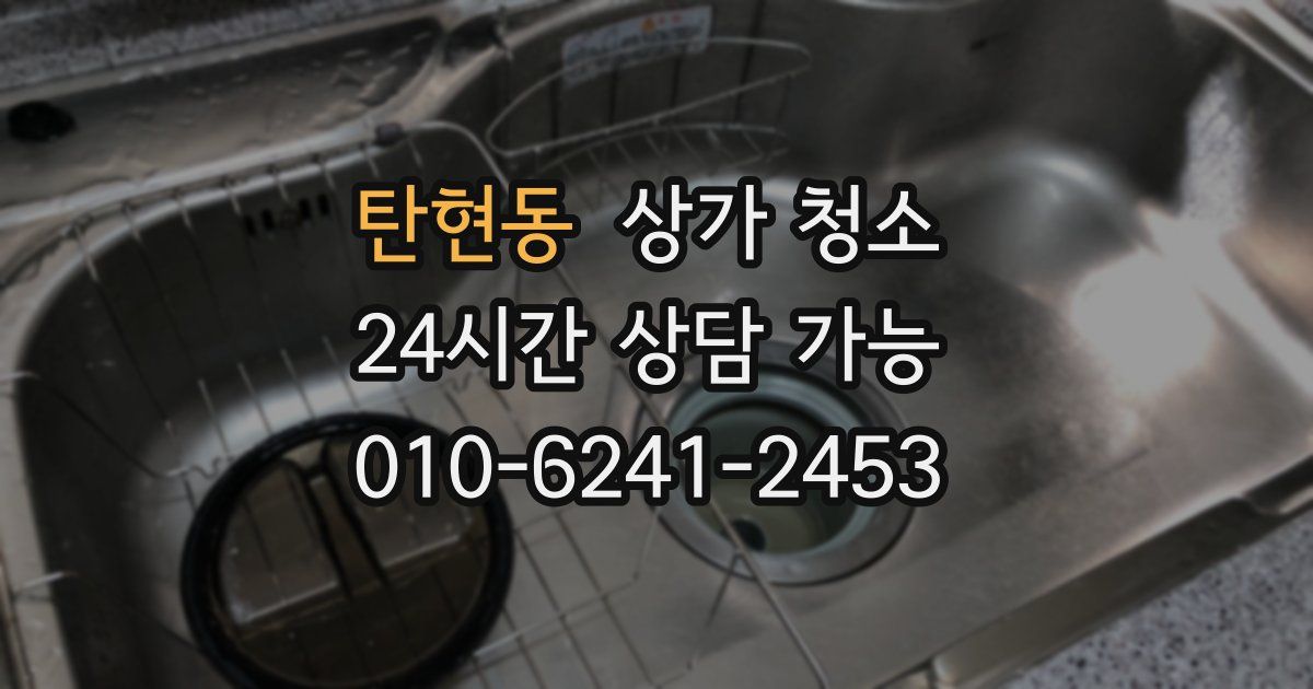 탄현동 상가 청소