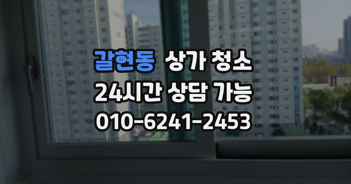 갈현동 상가 청소