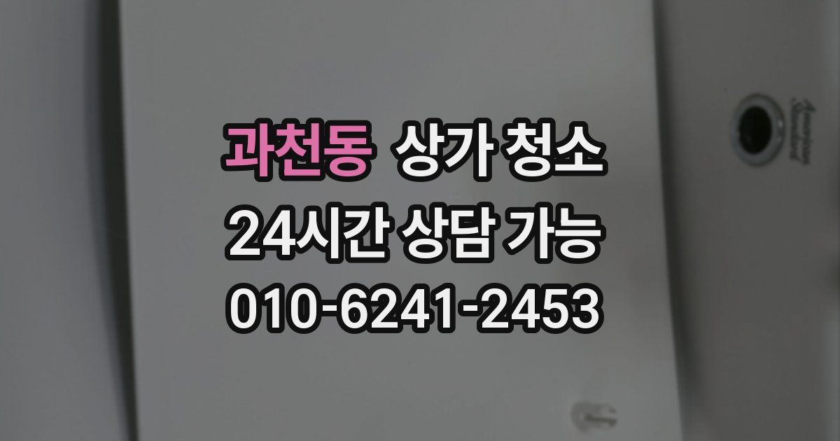 과천동 상가 청소