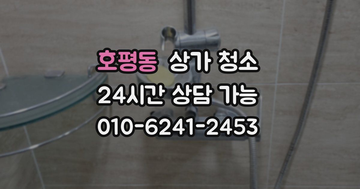 호평동 상가 청소
