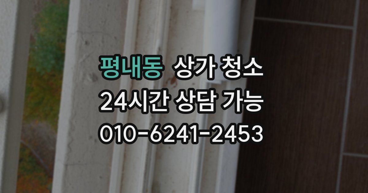 평내동 상가 청소