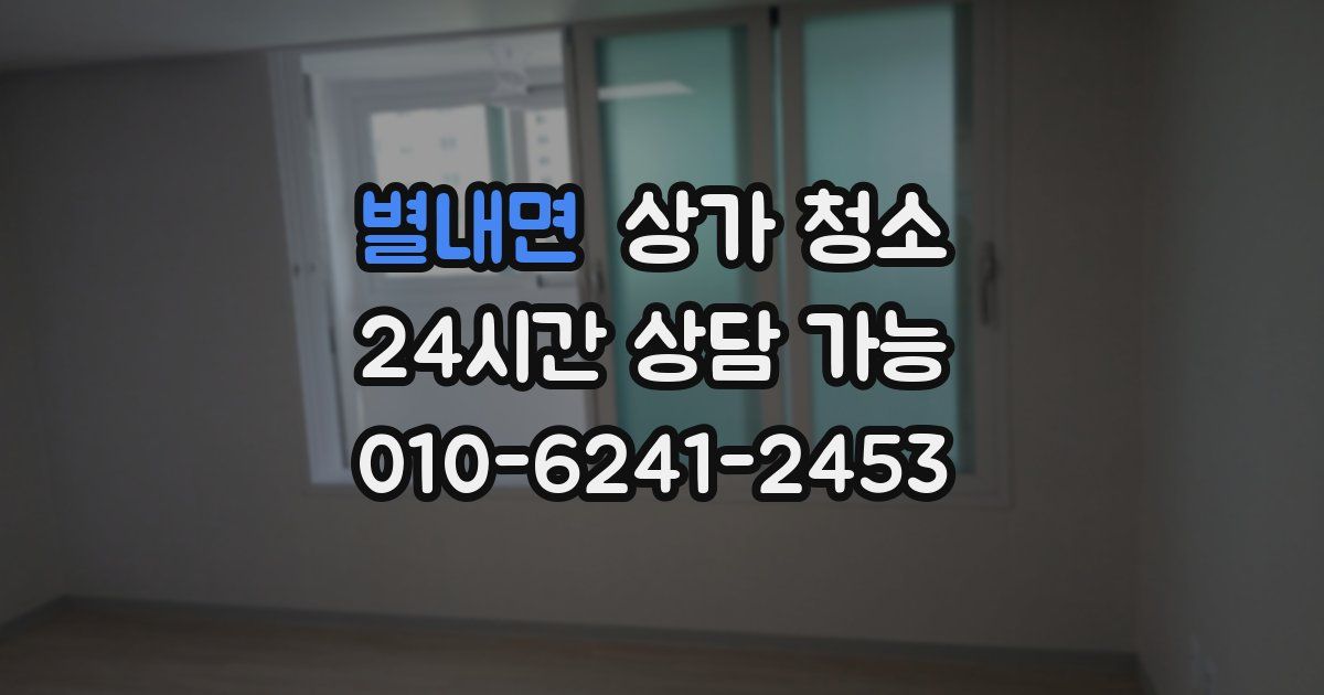 별내면 상가 청소