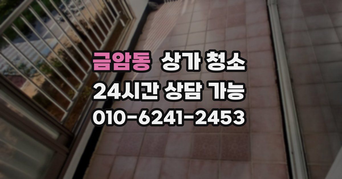 금암동 상가 청소