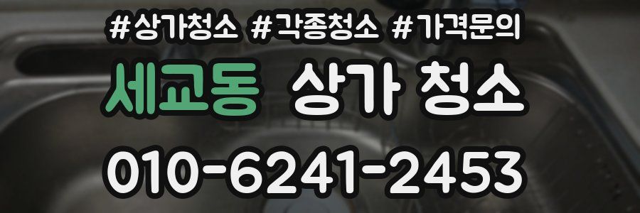 세교동 상가 청소