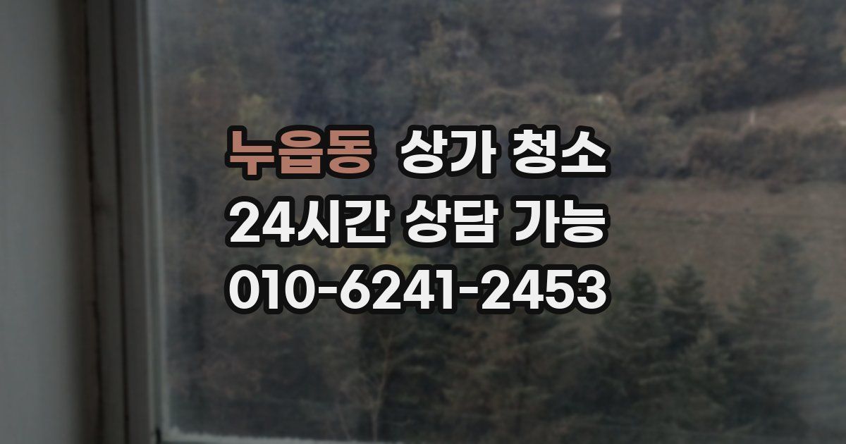 누읍동 상가 청소