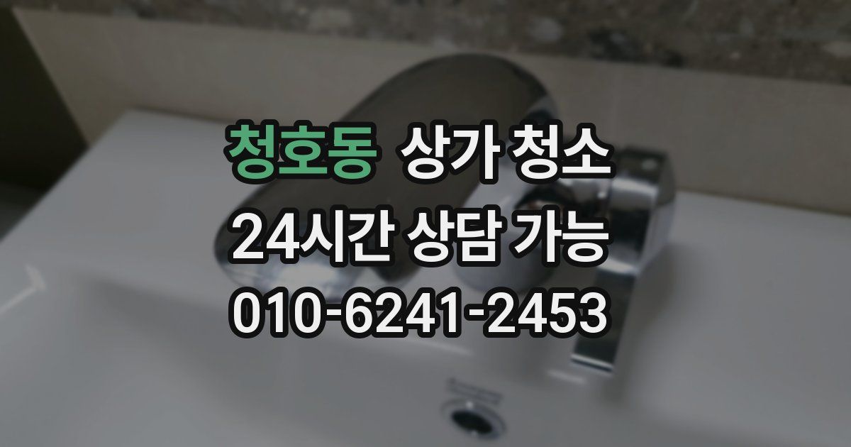 청호동 상가 청소