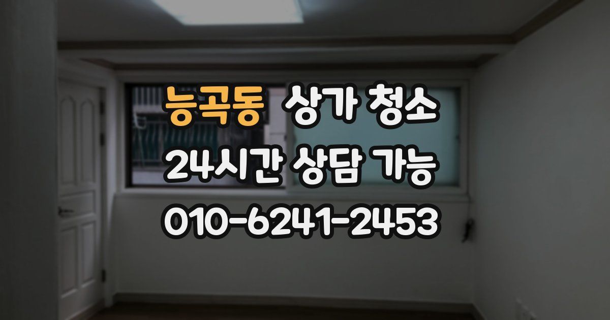 능곡동 상가 청소