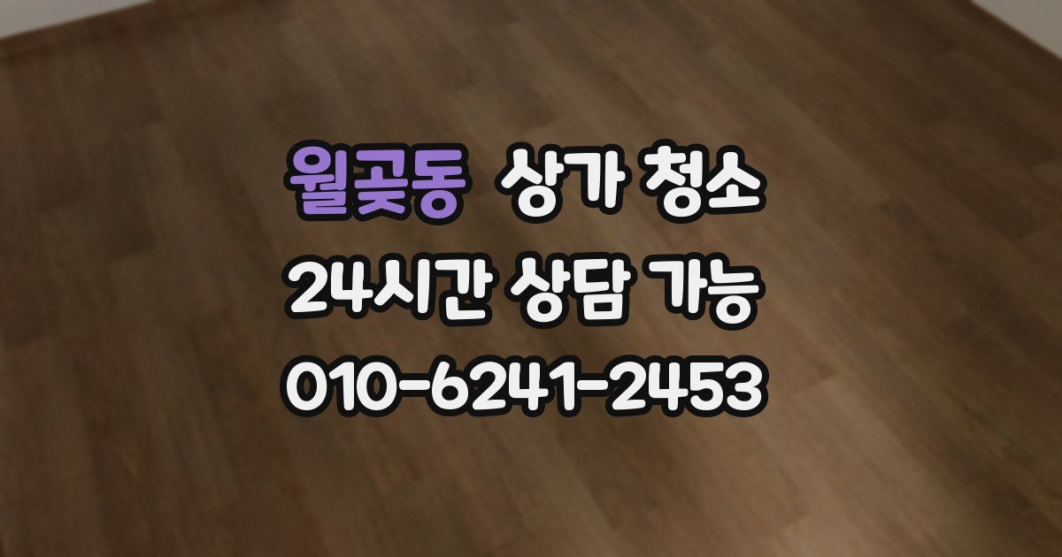 월곶동 상가 청소