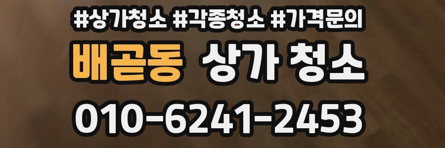 배곧동 상가 청소