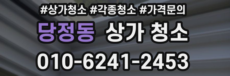 당정동 상가 청소