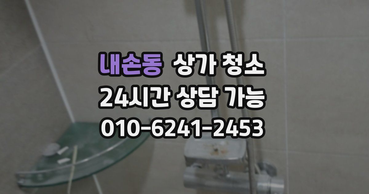 내손동 상가 청소