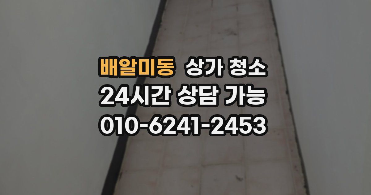 배알미동 상가 청소