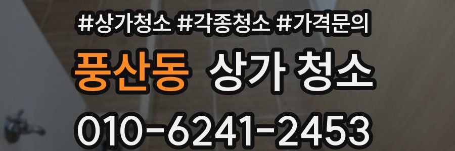 풍산동 상가 청소
