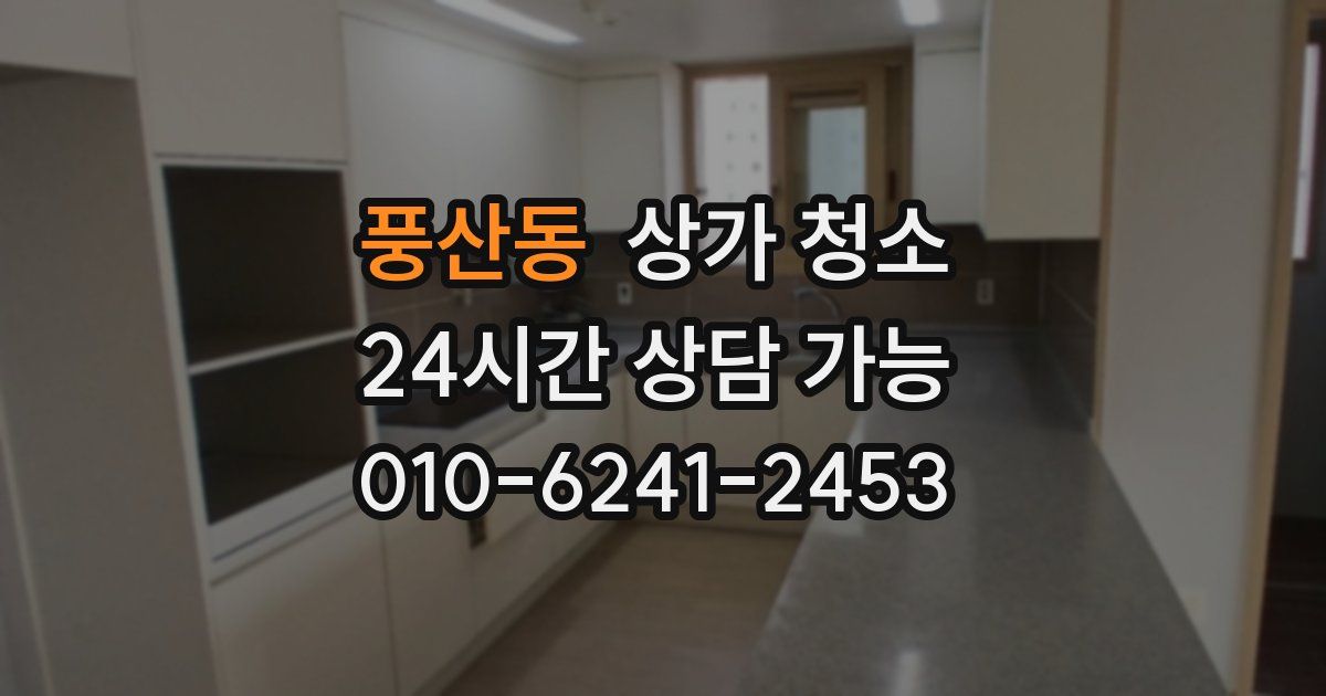 풍산동 상가 청소