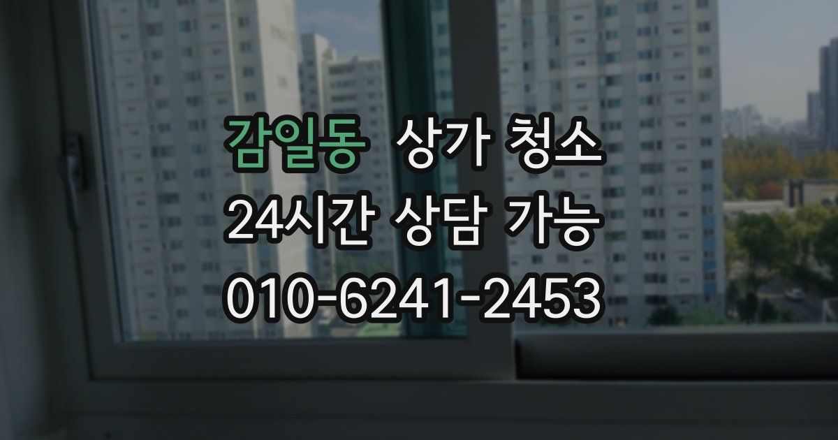 감일동 상가 청소