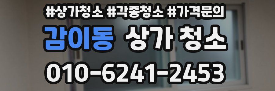 감이동 상가 청소