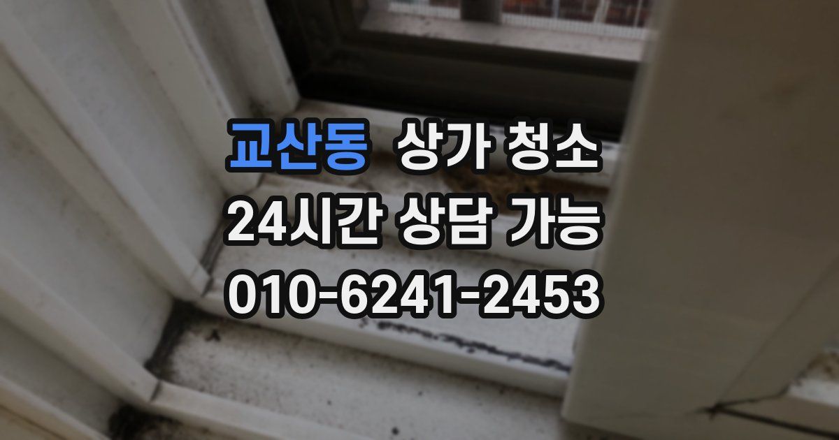 교산동 상가 청소