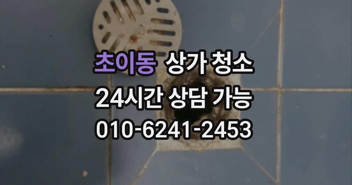 초이동 상가 청소
