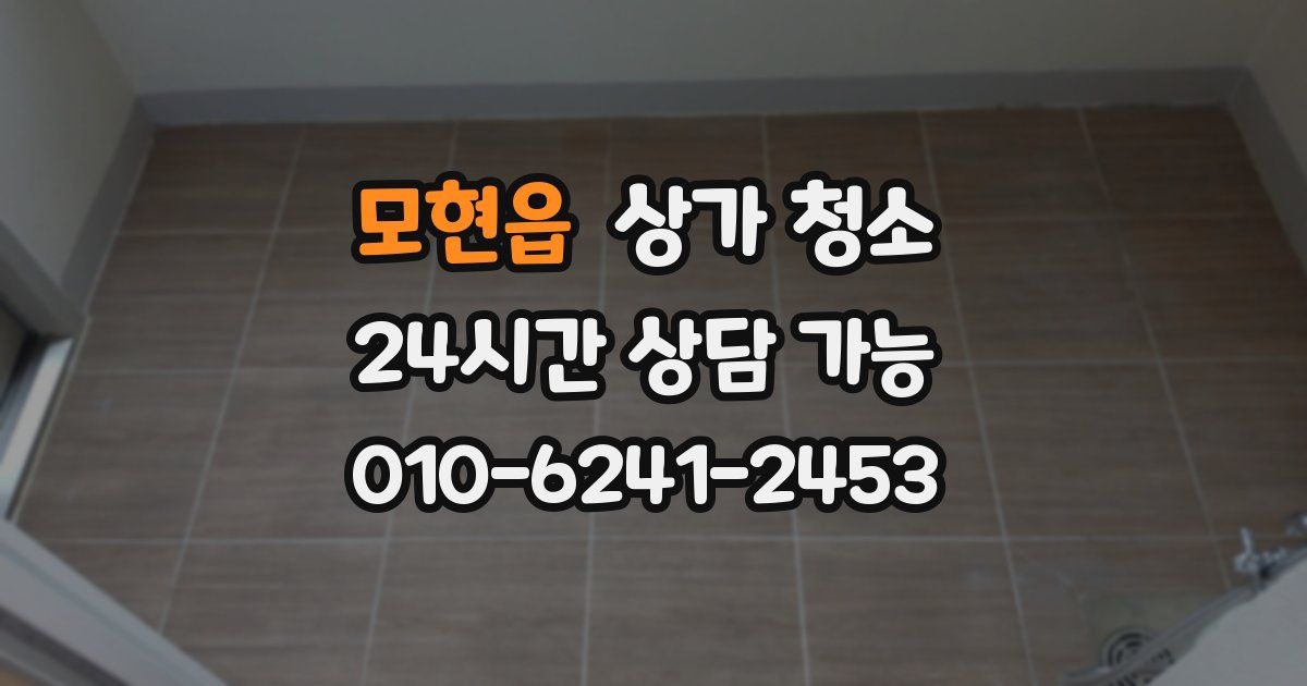 모현읍 상가 청소