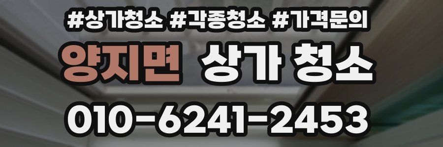 양지면 상가 청소