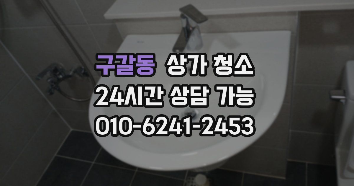 구갈동 상가 청소