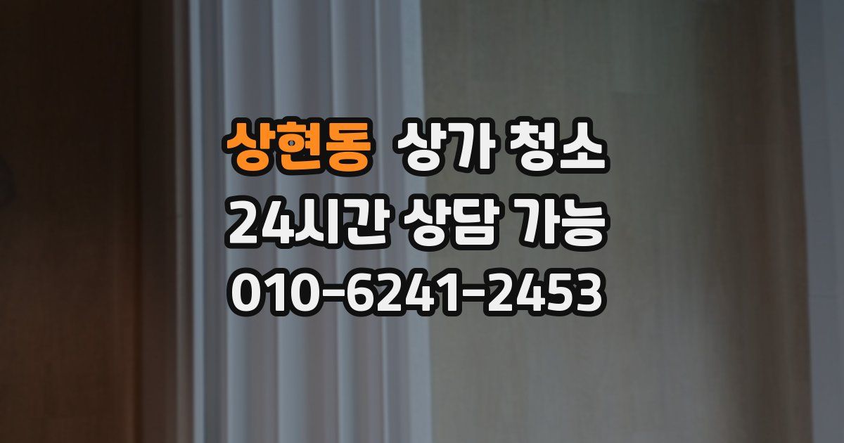 상현동 상가 청소
