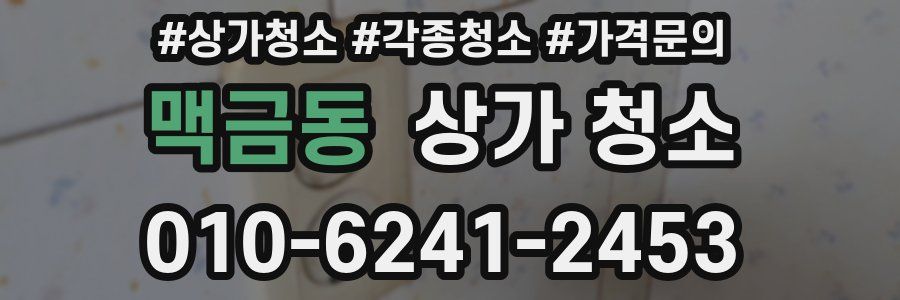 맥금동 상가 청소