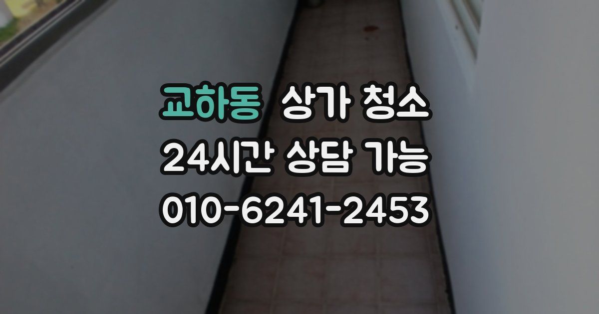 교하동 상가 청소