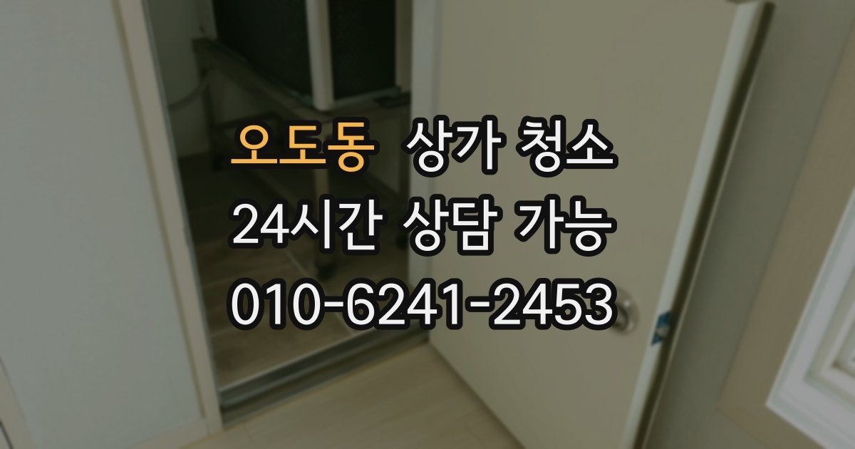 오도동 상가 청소