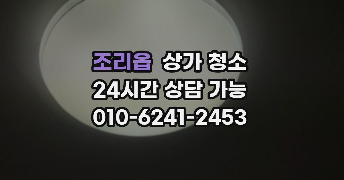 조리읍 상가 청소