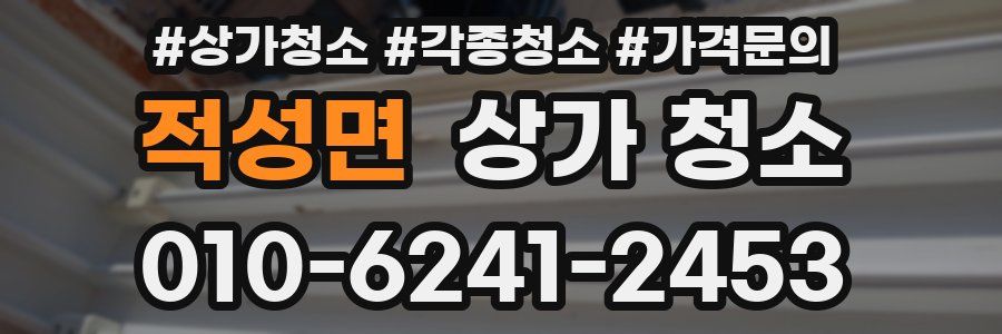 적성면 상가 청소