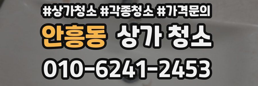 안흥동 상가 청소