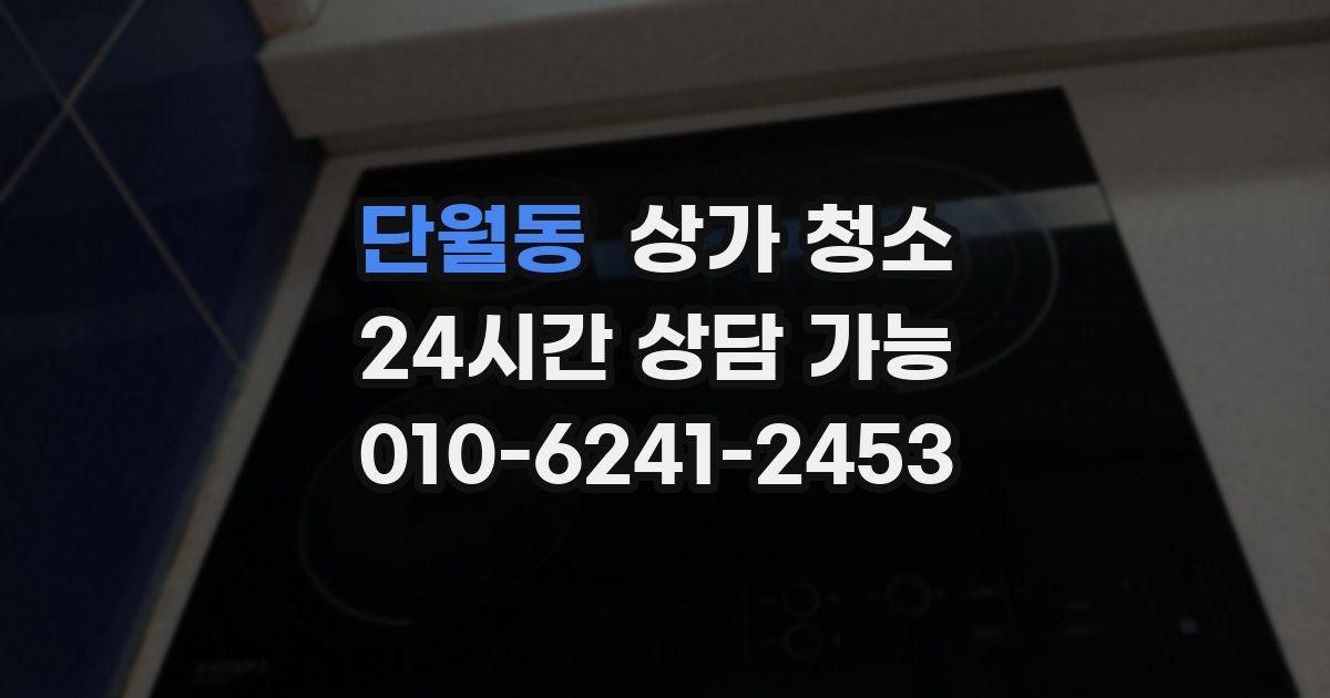 단월동 상가 청소