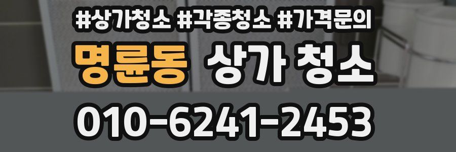 명륜동 상가 청소