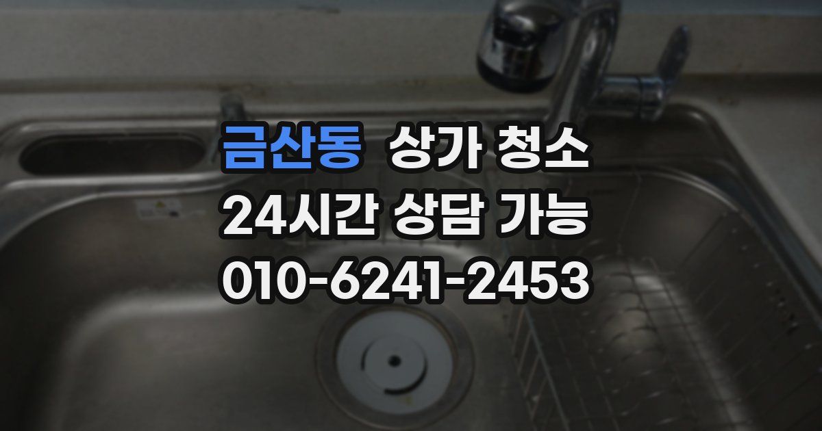 금산동 상가 청소