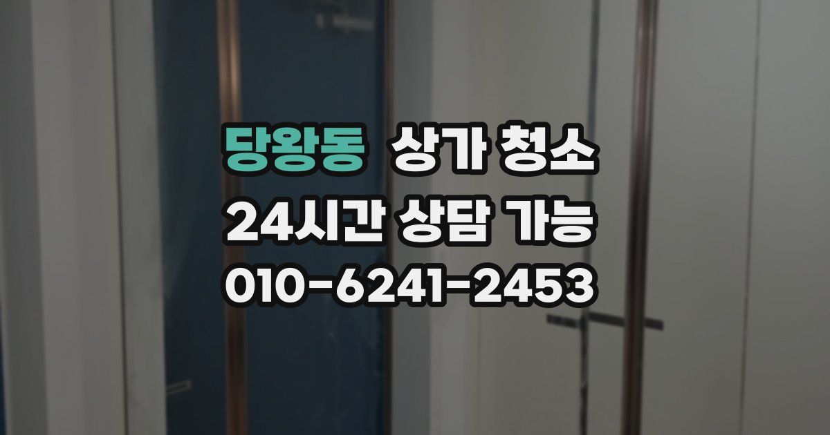 당왕동 상가 청소