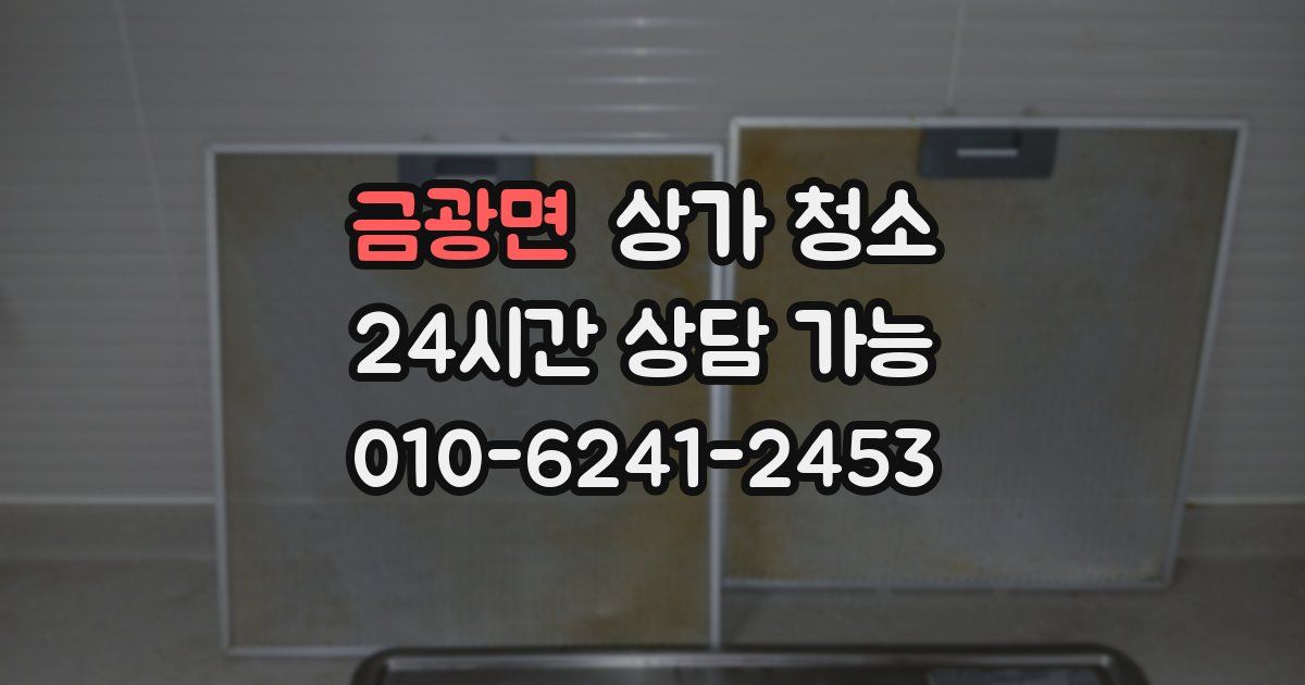 금광면 상가 청소