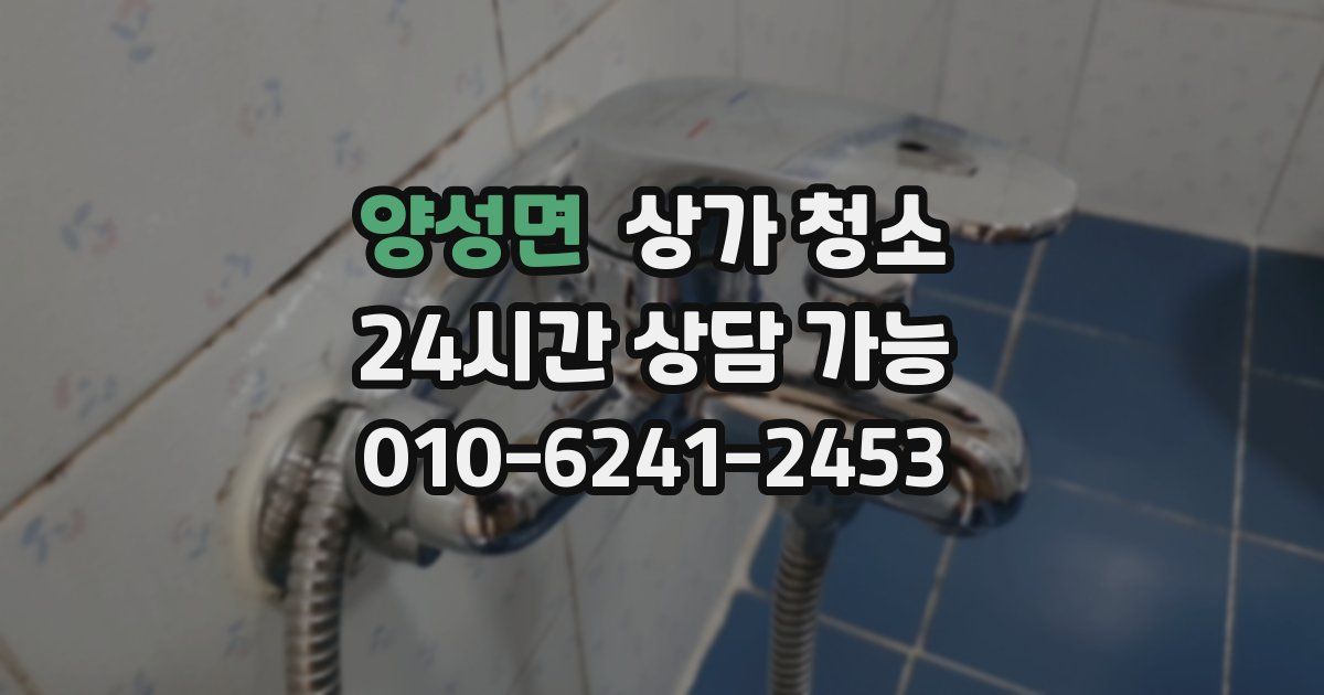 양성면 상가 청소