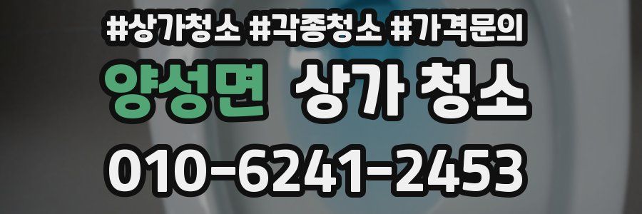 양성면 상가 청소
