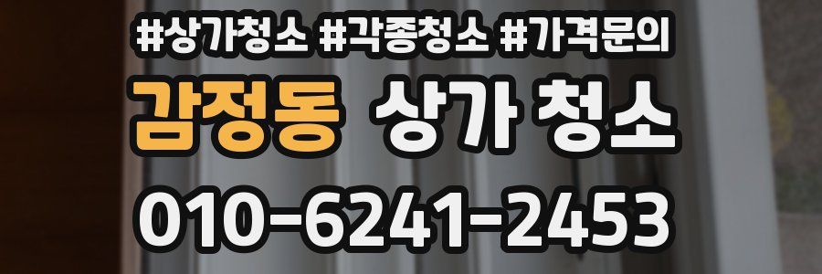 감정동 상가 청소