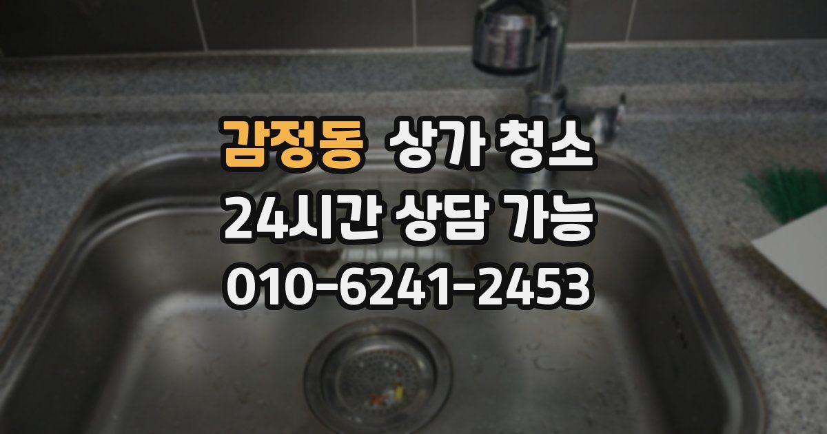 감정동 상가 청소
