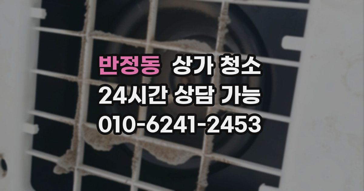 반정동 상가 청소