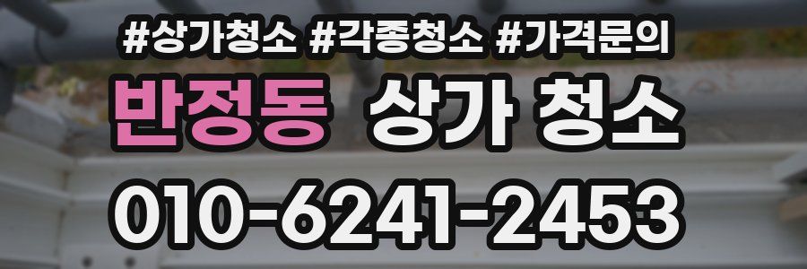 반정동 상가 청소
