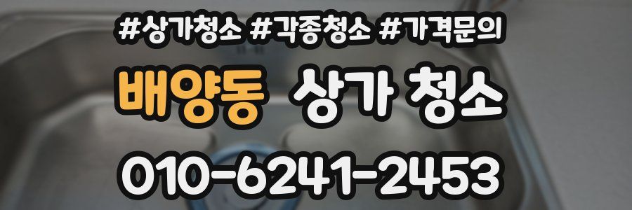 배양동 상가 청소