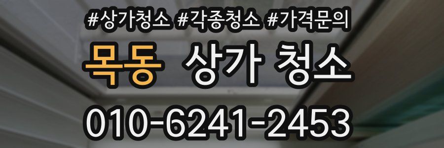 목동 상가 청소