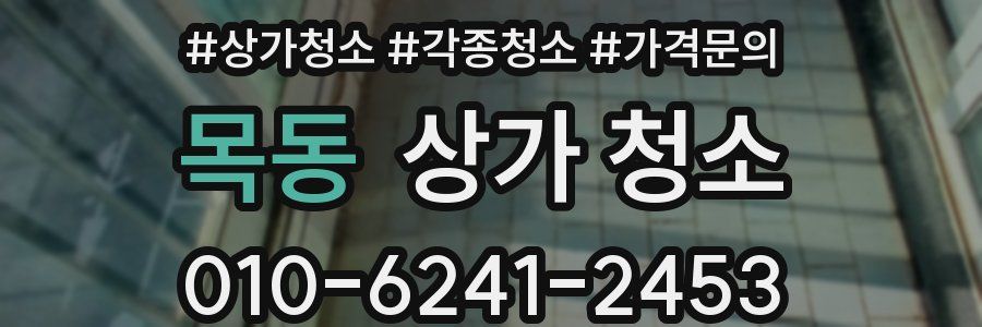 목동 상가 청소