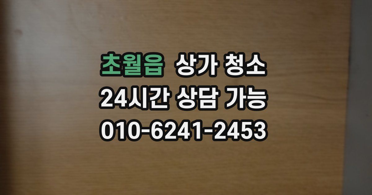초월읍 상가 청소