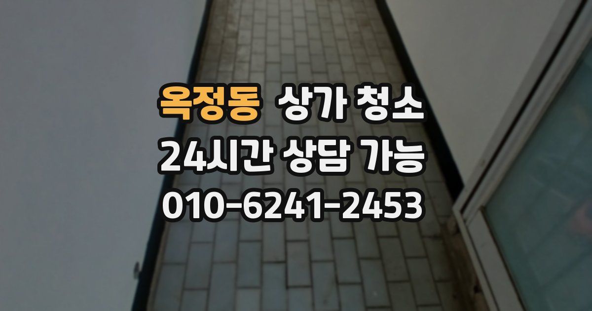 옥정동 상가 청소