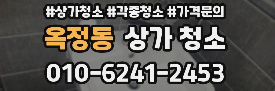 옥정동 상가 청소